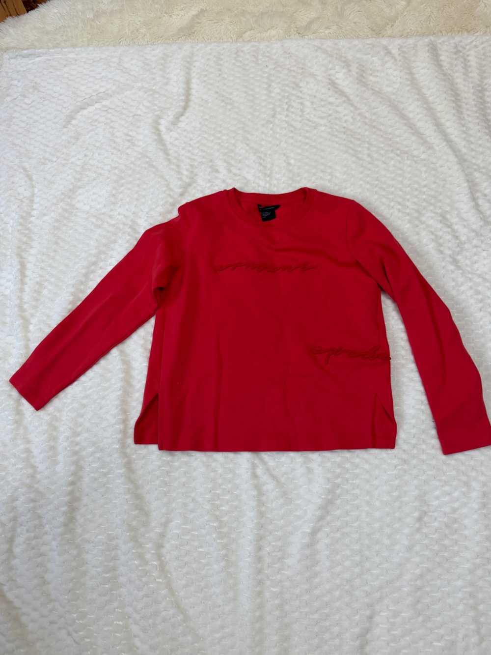 Armani Exchange Red Men’s Crewneck Sweater